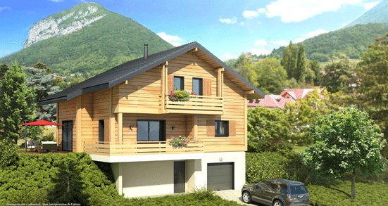 maison en bois style chalet