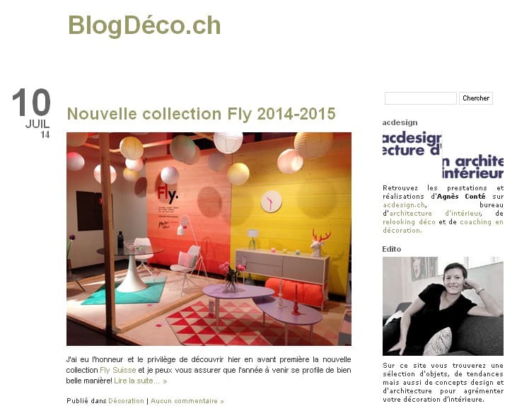 Zoom sur : le blog déco d’Agnès Conté, blogdeco.ch